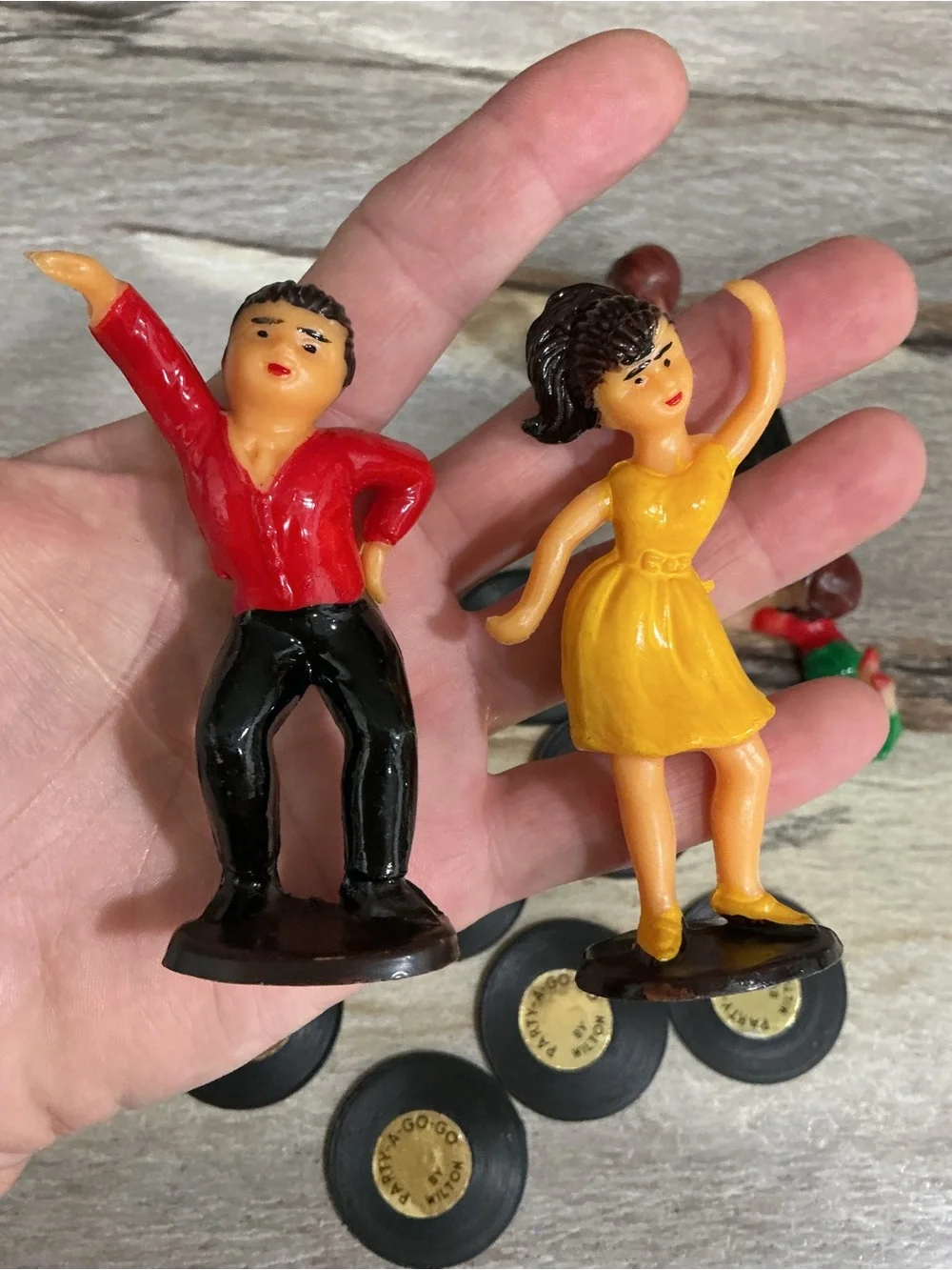 Vintage Wilton Party-A-Go-Go Cake Toppers 14pc 1950s 60s Teen Dance Records